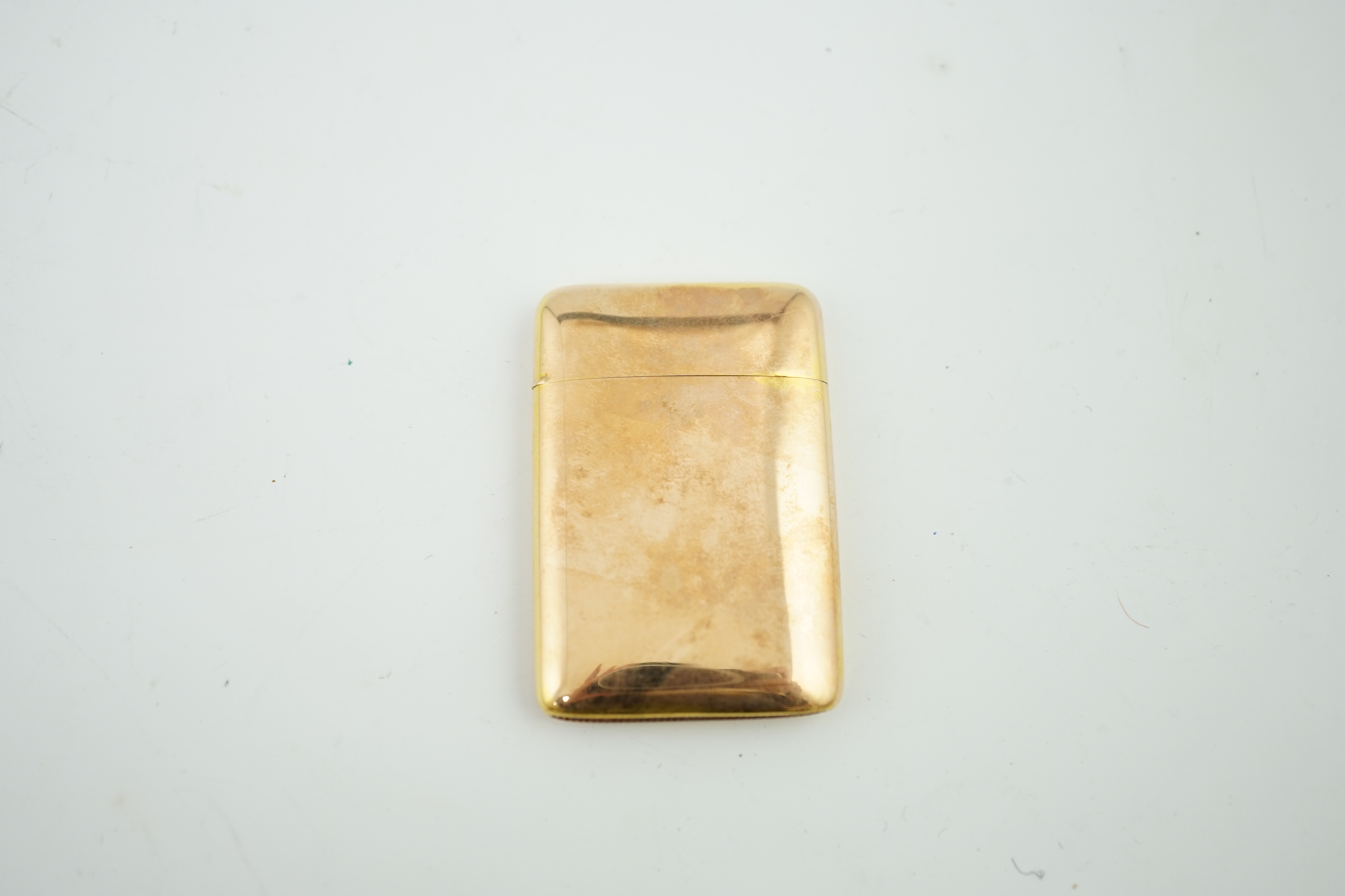 A mid 20th century American Shreve & Co 14k gold vesta case